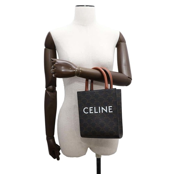 Celine Triomphe Handbag Calf Bag Vertical Cabas Leather - Picture 5 of 8